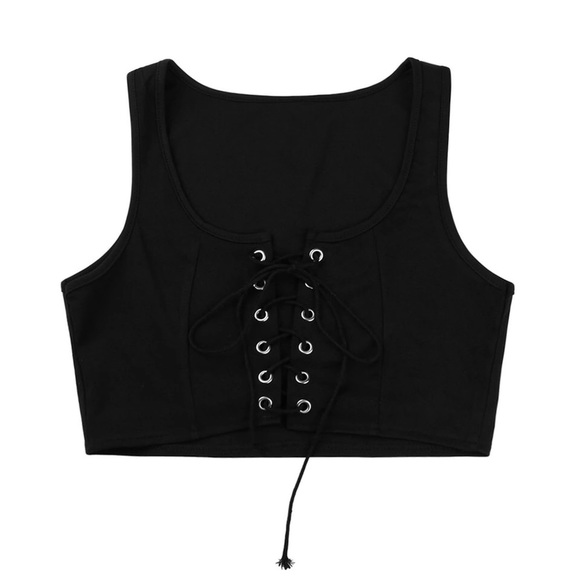 Women’s sexy strapless solid sleeveless tank top - Picture 3 of 5
